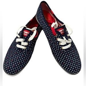 Keds CH stars size 7.5 canvas Vintage Retro Fashion blue, red & white sneakers